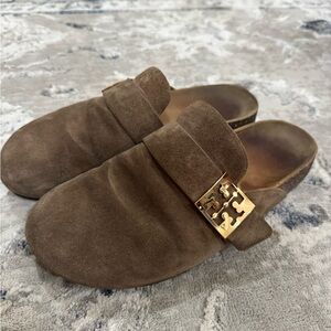 Tory Burch Mules with Gold Accent